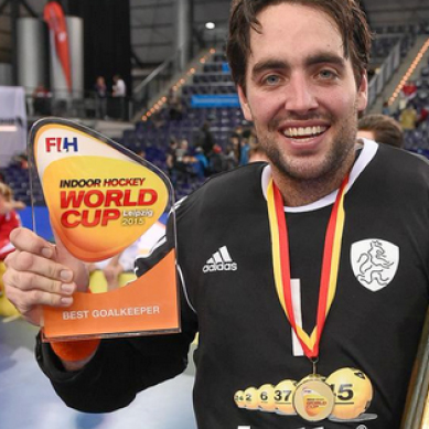 Zaalhockey Keeper Wereldkampioen Laurens Goedegebuure